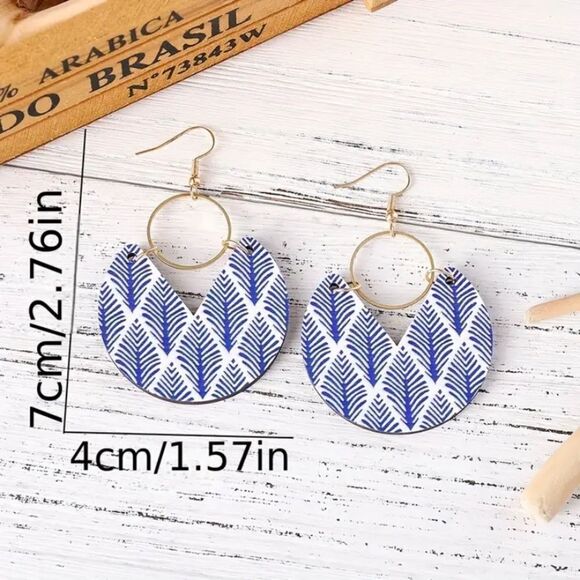 ✨🆕✨ Bohemian Wooden Dangle Earrings ✨only 2 Patterns Remaining ✨ - Picture 10 of 15